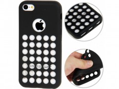 6328 funda de tpu con agujero en negro diseno de panal.jpeg
