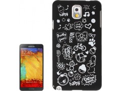 8289 funda negra con disenos en blanco para samsung galaxy note 3.jpeg