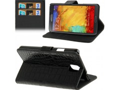 8381 funda libro de cuero negro cocodrilo para samsung galaxy note iii.jpeg