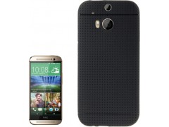 8733 funda de tpu para htc one 2 textura agujeros negro.jpeg