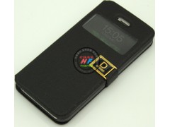 9190 funda de piel flip cover identificacion de llamadas iphone 55s marron.jpeg